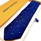LOUIS VUITTON Men's Necktie Luxury Silk High Brand Monogram LV Logo Excellent