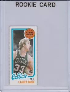 Tarjeta de novato Larry Bird baloncesto 1980 TOPPS VINTAGE $$ RC Boston Celtics ¡RARA! - Imagen 1 de 2