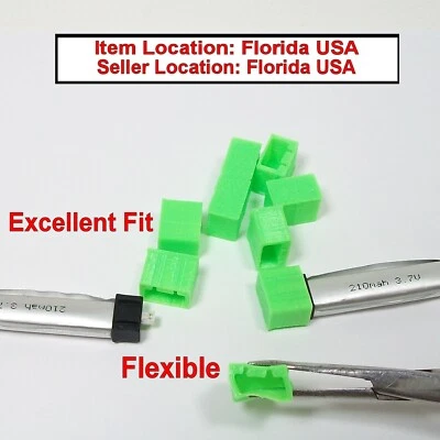 Mini Micro JST 1.25 PH 2 Pin Charge Status Caps GREEN, RED, YELLOW,  Lots of 9 - Image 1 of 4