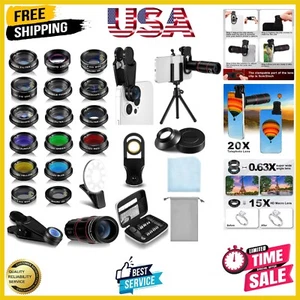 Capture Every Moment: 21-in-1 Phone Lens Kit with Macro, Telephoto & Fisheye - Photo 1 sur 9