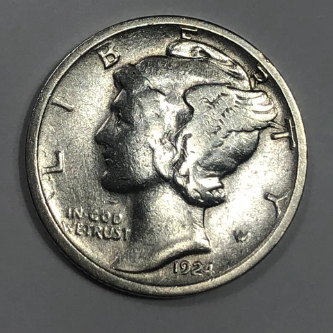 1924-D  Mercury Silver Dime  - #19705 Cover