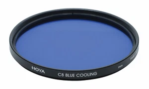 Genuine HOYA C8 BLUE COOLING Filter 52mm, NEW,Balance out reddish or orange hues - Picture 1 of 4