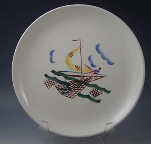 ART DECO GUIDO ANDLOVITZ italy BRINGING IN THE CATCH PLATE SCI LAVENO #3 scarce - Picture 1 of 4