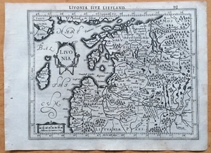 Estonia Latvia Livonia - Original Map Mercator - 1651 - Picture 1 of 1