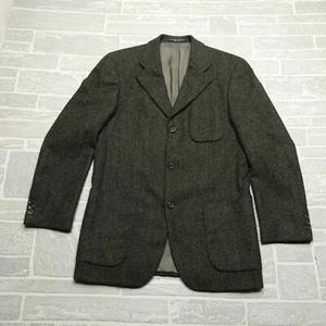 Blazer homme vintage Hugo Boss Venus 38R laine alpaga mohair gris vert - Photo 1/11