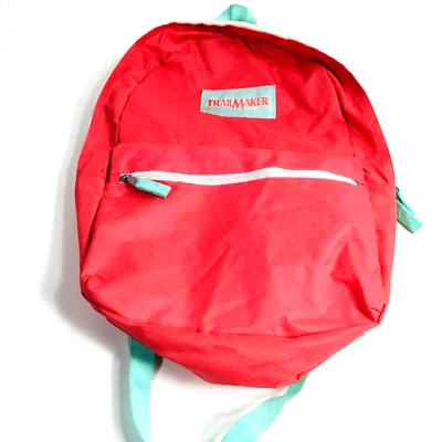 Mochila Trailmaker tamanho padrão bolsa de livros rosa/azul-petróleo em excelente estado usado - Imagem 1 de 4