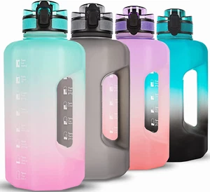 Sports Water Bottle 2.2L BPA Free Motivational Big Drinking Jug - Picture 1 of 12
