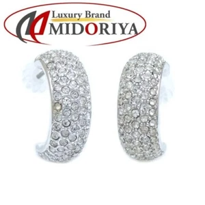 Swarovski Mezzo Cerchio Orecchini Trasparente Placcato Argento 16.5mm x 5.9mm - Foto 1 di 9