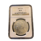 1899-O Morgan Silver Dollar graded MS-63 by NGC Toning on back