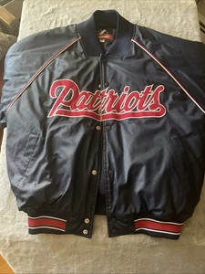 Vintage Majestic New England Patriots Satin Jacket XL - Picture 1 of 17