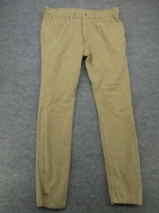 Levi's 512 Jeans Mens 38x34 Tan Khaki Slim Taper Stretch Twill (FITS 38x32.5) - Picture 1 of 15