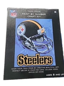 Team Pride PITTSBURGH STEELERS Helmet PAINT BY NUMBER Richard Wallich CRAFT KIT - Picture 1 of 2