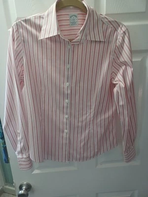Camisa elástica Brooks Brothers para mujer rosa ajustada sin planchar talla 10 Foto 1 de 4