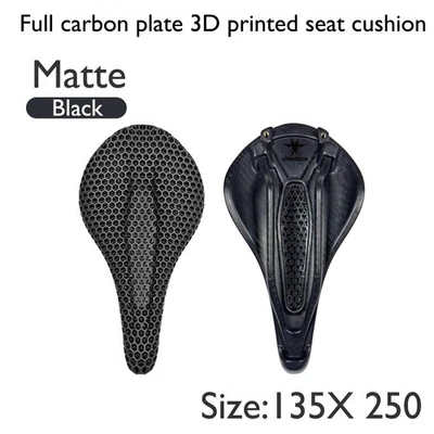 3D Printed Carbon Fiber Seat Cushion MTB/Road/Track Bicycle Integrated Saddles - Image 1 of 4