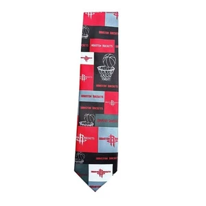 NBA Houston Rockets Men's Silk Necktie by Ralph Marlin Multi-Color vtg 2004 - Picture 1 of 5