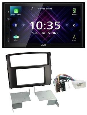 JVC DAB 2DIN MP3 Bluetooth USB Autoradio für Mitsubishi Pajero Shogun ab 14 - Bild 1 von 4
