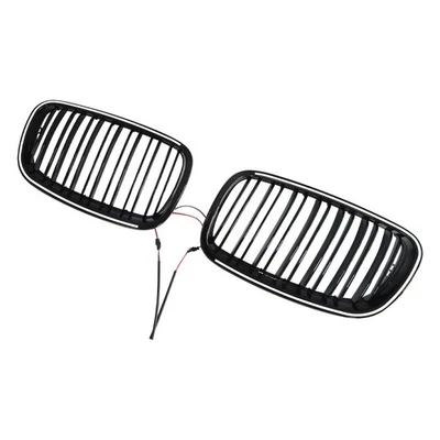 Parachoques delantero parrilla de malla con luz LED DRL para BMW 07-13 2012 X5 E70 E71  Foto 1 de 4