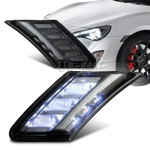 For 2013-2020 Subaru BRZ Scion FR-S Smoke Lens LED Side Marker Bumper Light Lamp - Picture 1 of 4