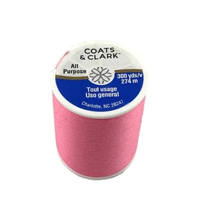 Coats & Clark 100% Polyester All Purpose Thread, Neon Pink 9213, 300 Yards - Picture 1 of 4