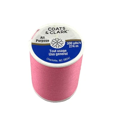 Coats & Clark 100% Polyester All Purpose Thread, Neon Pink 9213, 300 Yards - Image 1 of 4