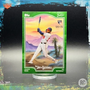 2025 Topps x Bob Ross James Wood RC Sap Green /75 #89 – Nationals Rookie SSP - Picture 1 of 2