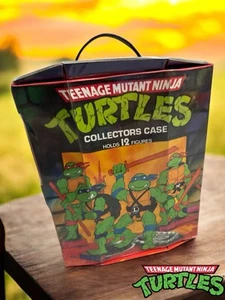 ✨12 FIGURINE CON CUSTODIA TMNT TEENAGE MUTANT NINJA TURTLES 1988 - Foto 1 di 8