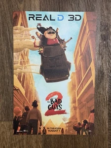 Póster/hoja de trabajo promocional de la película Bad Guys 2 - 8"x12" - Juegos 2025 Real 3D - Imagen 1 de 2