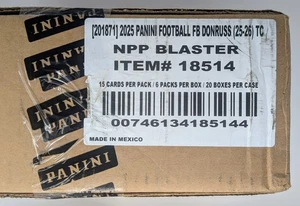 NUOVO 2025 Panini Donruss NFL Football NPP 20x Blaster Box (custodia) sigillato in fabbrica - Foto 1 di 4