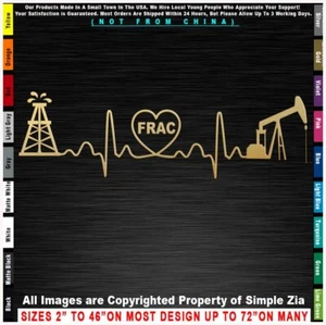 - Oilfield Heartbeat Frac Rig Oil Life Mafia Roughneck drill Pickup Decal - Picture 1 of 12