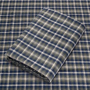 Tan & Green Plaid Cotton Flannel Fabric - 60" Wide - Sold by the Yard and Bolt - Picture 1 of 6