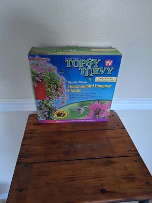 Maceta Topsy Turvy® al revés HUMMINGBIRD Hangout "como se ve en la televisión" roja Foto 1 de 4