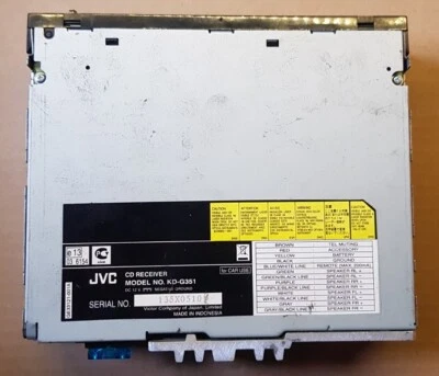 JVC KD-G351 Autoradio Radio USB MP3 AUX CD 4x50W NO TESTED - Immagine 1 di 3