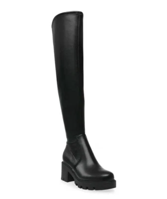 Dolce Vita Nitro Womens Lug Sole Tall Boot Black Faux Leather US Size 9 - Image 1 of 4