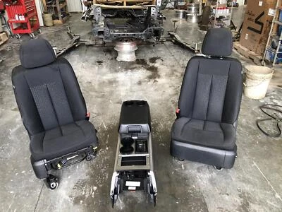 2015-2017 Ford Expedition Black Cloth Front Seats w/Power **NO CONSOLE**  - Image 1 of 4