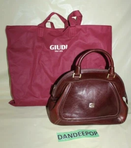 Giuda Italy Braun Leder Luxus Designer Damen Handtasche mit Staubbeutel - Bild 1 von 10