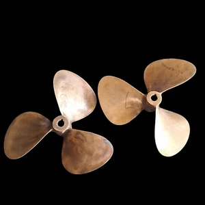 Vintage  3 Blade B&S Bossler Sweezey Bronze Boat  Propellers - Picture 1 of 20