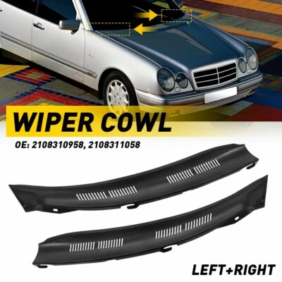 Juego de cubierta de pantalla cubierta limpiaparabrisas tapa limpiaparabrisas original Mercedes Benz W210 clase E NUEVO Foto 1 de 4