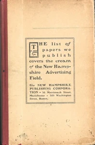 1903 Hardcover - New Hampshire & Essex County MA Business Manual - 203 Pages - Picture 1 of 1