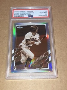 2021 Topps Chrome JAKE CRONENWORTH Sepia Refractor RC Rookie Card PSA 10 Padres - Picture 1 of 2