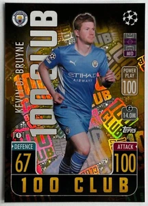 Topps Match Attax UEFA 2021-22 - KEVIN DE BRUYNE (MAN CITY) 100 Club 454 - Picture 1 of 1