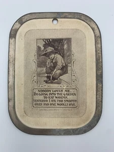 Antique Bellman Ass'n Metal Rimmed Postcard Tag, Posted 1906 - Picture 1 of 5