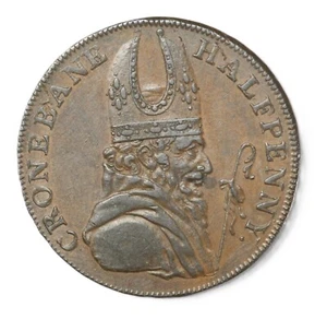 1789 Ireland Wicklow CRONEBANE IRISH MINERS Conder Token 1.2P D&H-44a - Picture 1 of 2