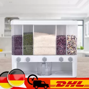 5 Fächer Müslispender Trockenfutterspender Getreidebehälter Cornflakes Spender - Bild 1 von 12