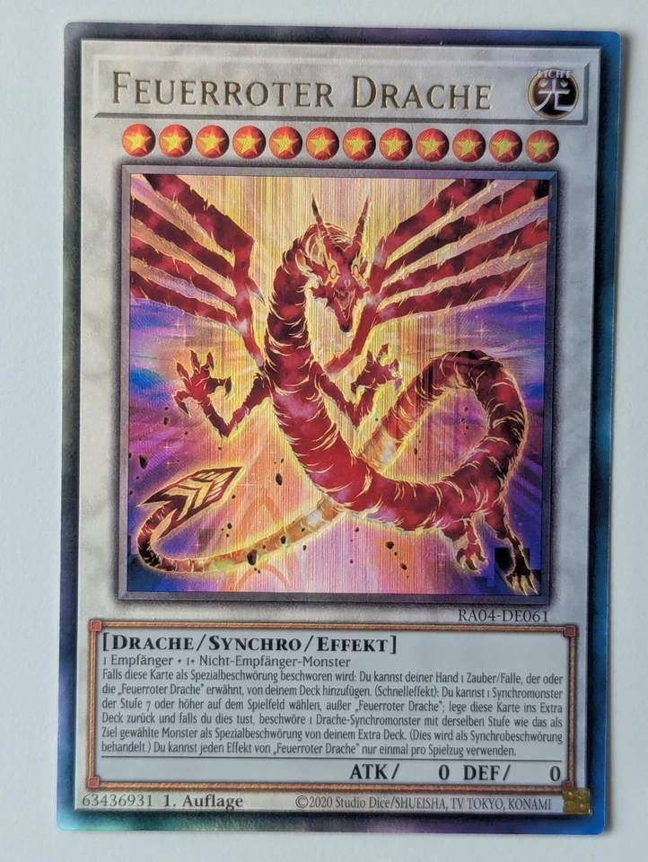 Feuerroter Drache RA04-DE061 Ultimate Rare DE NM YUGIOH - Bild 1 von 1