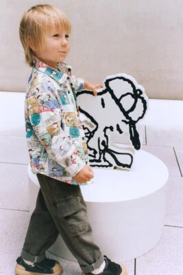 NWT ZARA BOYS SNOOPY PEANUTS TM SHIRT SIZE 4-5 YEARS - Image 1 of 4