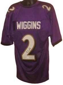 Nate Wiggins Signed Autograph Custom Jersey JSA Certified XL Baltimore Ravens - Picture 1 of 5