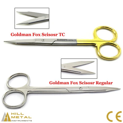 Tijeras de zorro Goldman curvas TC tijeras de corte de tejido tijeras súper cortadas 2 piezas Foto 1 de 3