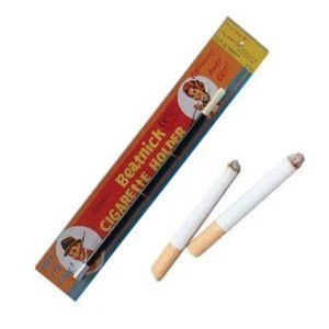 2 Cigarrillos Falsos y Porta Cigarrillos Largo Años 20 Aleta Vestido Elegante Kit Nuevo - Imagen 1 de 5