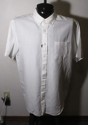 Camisa manga curta linho branco SADDLEBRED tamanho XL alta nova com etiquetas - Imagem 1 de 4