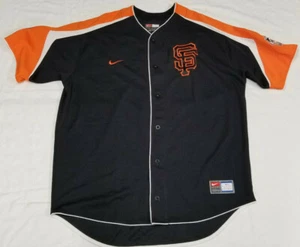 San Francisco Giants Nike MLB maglia baseball uomo taglia L SF nero/arancione - Foto 1 di 10